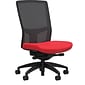 Union & Scale Workplace2.0™ Fabric Task Chair, Ruby Red, Integrated Lumbar, Synchro Seat Slide, Armless