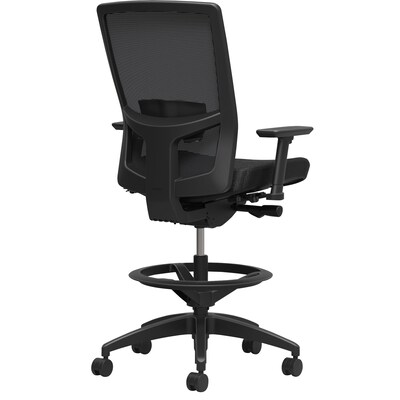 Workplace2.0™ 500 Series Mesh and Fabric Stool with Adjustable Lumbar Support, Black (51975)