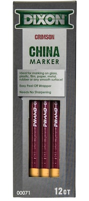 Dixon China Markers, Crimson Red