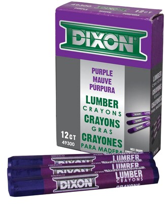 Dixon® Lumber Crayons, Purple, Dozen