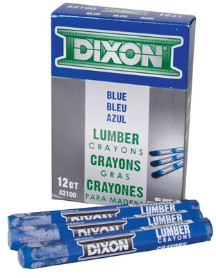 Dixon® Lumber Crayons, Blue, Dozen