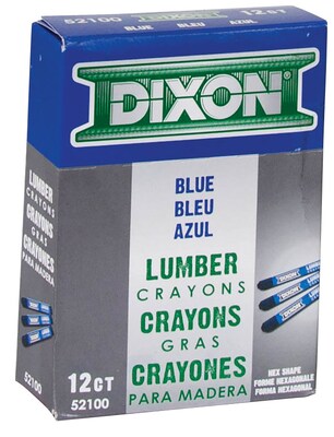 Dixon® Lumber Crayons, Blue, Dozen