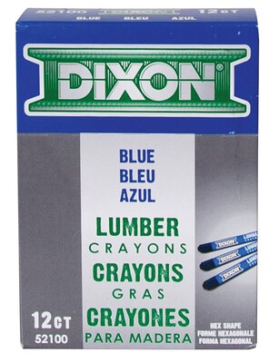 Dixon® Lumber Crayons, Blue, Dozen
