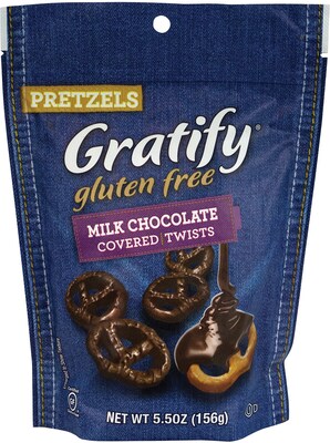 Gratify Gluten-Free Milk Chocolate Covered Pretzels, 5.5 oz., 2/Pack (209-02572)