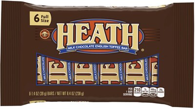 Heath Milk Chocolate Candy Bar, 8.4 oz., 2/Pack (246-01162)