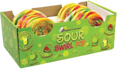 Original Gourmet Sour Paddle Swirl Pop, 5 oz, 12 Count (281-00006)