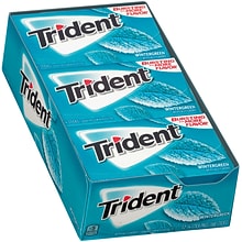 Trident Sugar Free Wintergreen Gum, 16 oz., 14 Pieces/Pack, 12/Pack (304-00058)