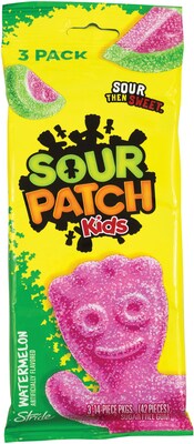 Sour Patch Kids Sugar Free Watermelon Gum, 3 Count, 4/Pack (304-01079)