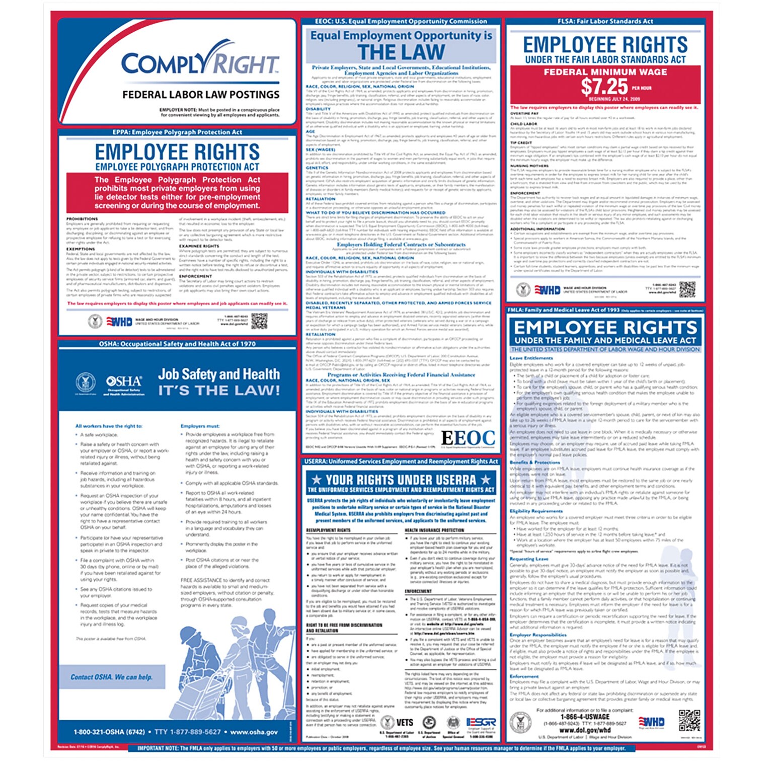 ComplyRight™ Federal Labor Law Poster, English (ERFED)