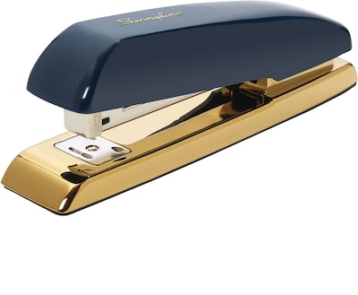 Swingline Durable Desk Stapler, 20 Sheet Capacity, Navy/Gold (64702)