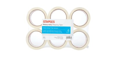 Heavy-Duty Shipping Tape; 1.89 x 54.7 Yards, 6 Rolls, 6/Pack