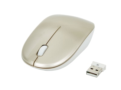 Staples Wireless Optical Mouse, Gold
