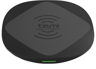 Tzumi Wireless Power Desk Pad, 10 Watt, Black