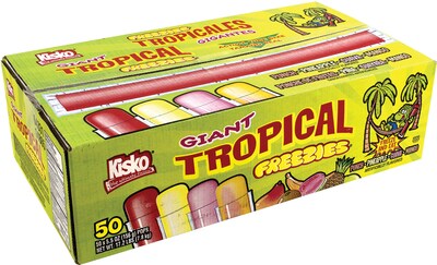 Kisko Giant Tropical Freezies 5.5 oz, 50 Count