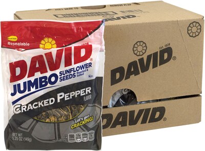 David Jumbo Seeds Cracked Pepper, 5.25 oz, 12 Count