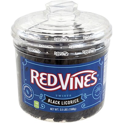 Red Vines® Black Licorice Twists, 3.5 lb Jar