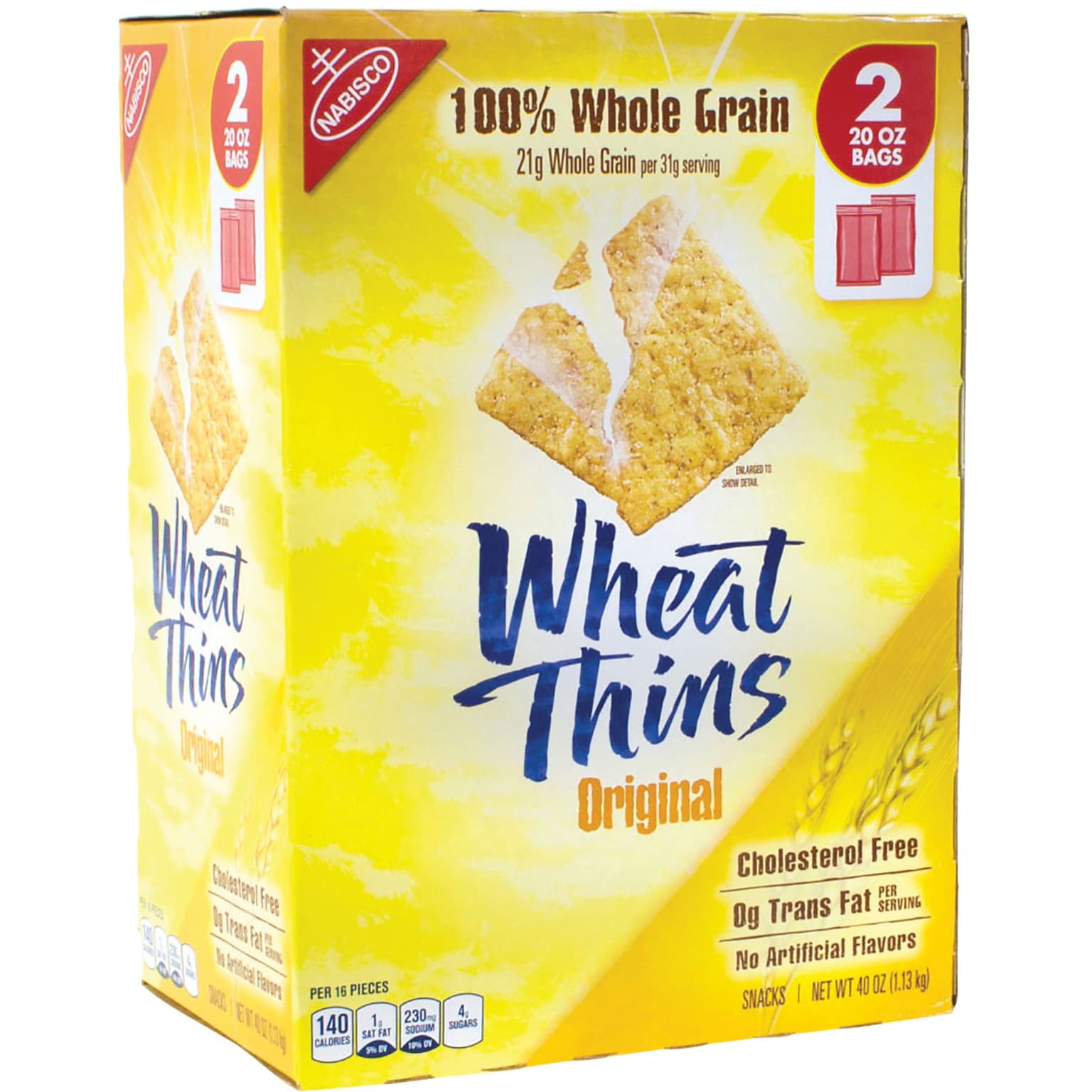 Wheat Thins Original Crackers, 20 oz., 2 Packs/Box (220-00087)