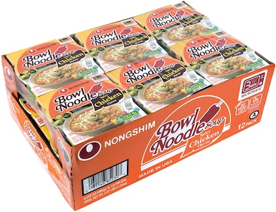Nongshim Bowl Noodle Soup 12 Pack (220-00481)