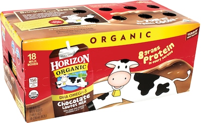 Horizon  Chocolate Low- Milk, 8 fl oz, 18 Count