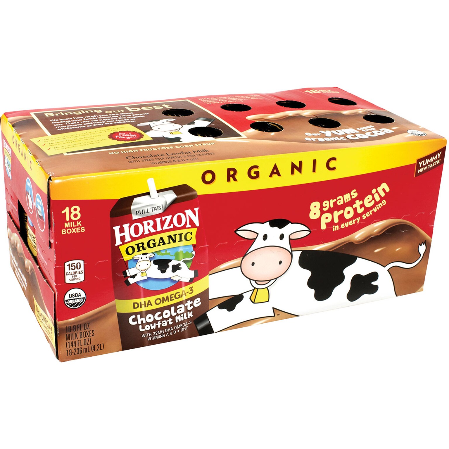 Horizon Organic Chocolate 1% Milk, 8 oz., 18/Pack (220-00536)