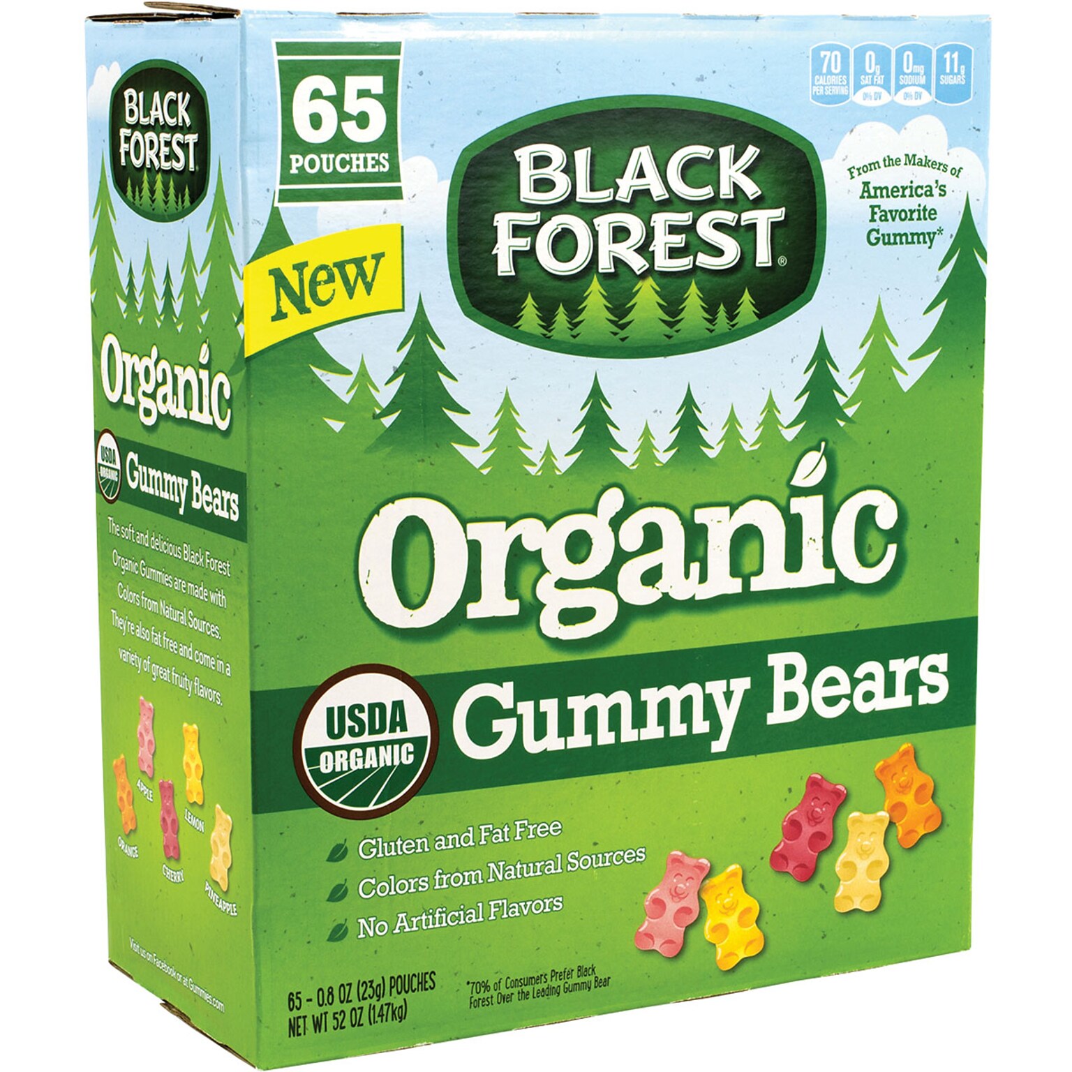 Black Forest Organic Gummy Bears, 0.8 oz, 65 Count