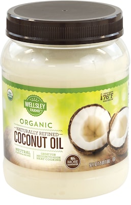 Wellsley Farms Organic Naturally Refined Coconut Oil, 54 fl oz Tub