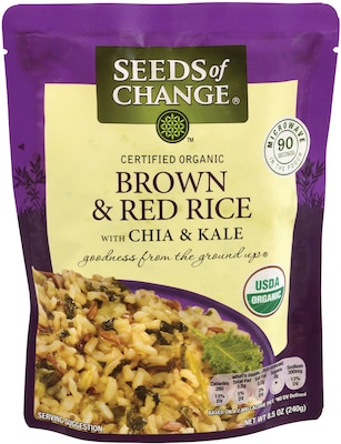 Seeds of Change Brown & Red Rice with Chia & Kale, 8.5 oz, 6 Count