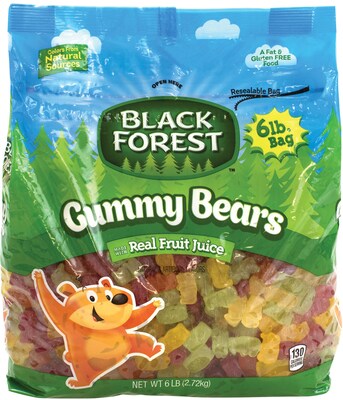 Black Forest Assorted Fruit Flavors Gummy Bears, (220-00585)