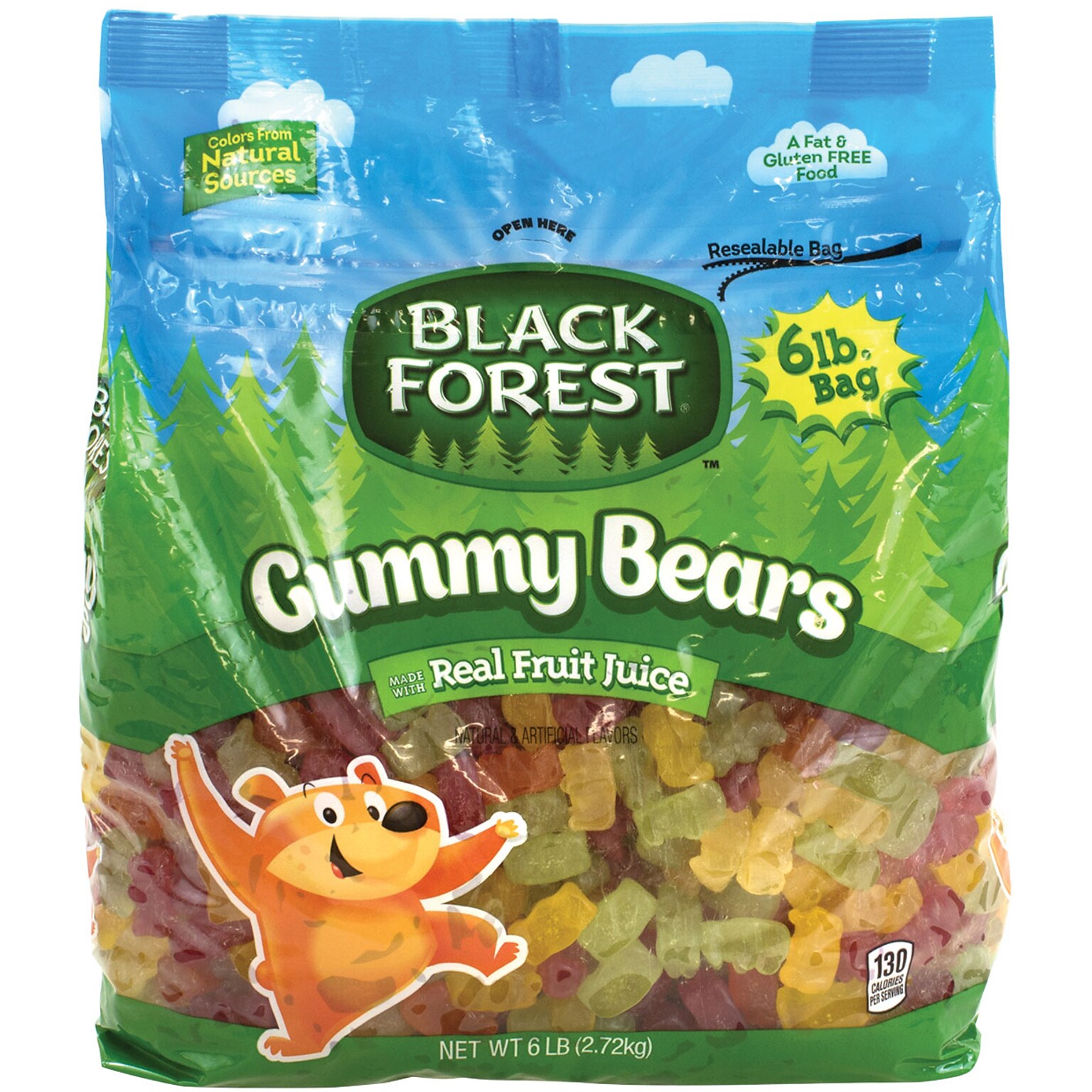 Black Forest Assorted Fruit Flavors Gummy Bears, (220-00585)