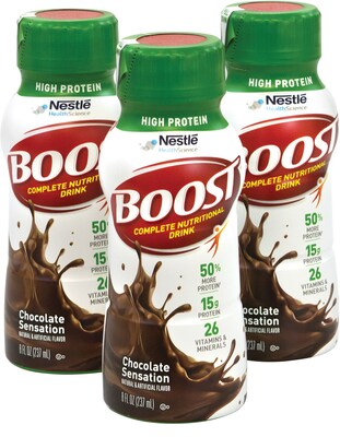 Boost High Protein Complete Nutritional Drink Rich Chocolate, 8 fl oz, 24 Count