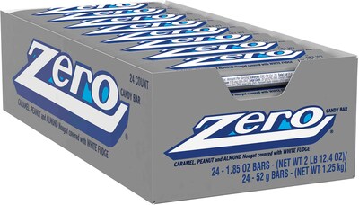 ZERO Candy Bars, 1.85 oz, 24 Count