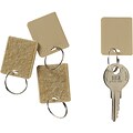 MMF Industries™ Hook & Loop Fastener Key Tags, Tan, 1 1/4H x 1W