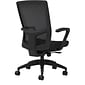 Union & Scale Workplace2.0™ Fabric Task Chair, Black, Integrated Lumbar, Fixed Arms, Synchro Seat Slide