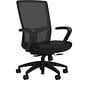 Union & Scale Workplace2.0™ Fabric Task Chair, Black, Integrated Lumbar, Fixed Arms, Synchro Seat Slide