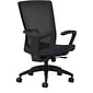 Union & Scale Workplace2.0™ Fabric Task Chair, Navy, Integrated Lumbar, Fixed Arms, Synchro Seat Slide
