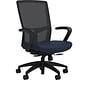 Union & Scale Workplace2.0™ Fabric Task Chair, Navy, Integrated Lumbar, Fixed Arms, Synchro Seat Slide