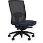 Union & Scale Workplace2.0™ Fabric Task Chair, Navy, Adjustable Lumbar, Armless, Advanced Synchro Tilt