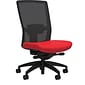 Union & Scale Workplace2.0™ Fabric Task Chair, Ruby Red, Adjustable Lumbar, Armless, Advanced Synchro Tilt