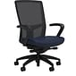 Union & Scale Workplace2.0™ Fabric Task Chair, Navy, Integrated Lumbar, Fixed Arms, Advanced Synchro Tilt