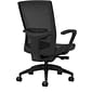 Union & Scale Workplace2.0™ Vinyl Task Chair, Black, Adjustable Lumbar, Fixed Arms, Advanced Synchro Tilt