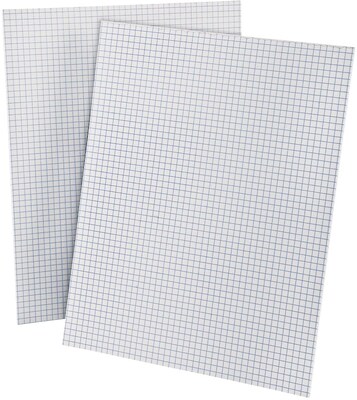 Ampad Graph Pad, 8.5 x 11 (US letter), Quad Ruled, White, 50 Sheets/Pad, 10 Pads/Pack (TOP 22-000)