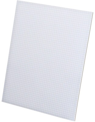 Ampad Graph Writing Pad 8-1/2 x 11, Quad Ruling Graph Paper, 5 Squares/Inch, White, 50 Sheets/Pad