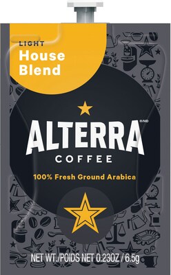 FLAVIA® ALTERRA® House Blend Coffee Freshpacks, Light Roast, 100/Carton (MDRA181)