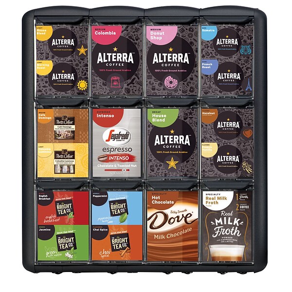 FLAVIA® FLAVIA Four Column Merchandiser, 12 Compartments