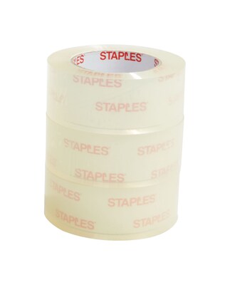 Staples Heavy Duty Packing Tape, 1.88" x 54.6 Yds, Clear, 18/Rolls