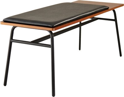 Adesso® Carter Fabric Bench, Walnut (WK2079-15)