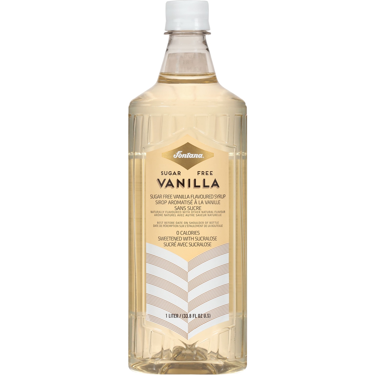 Fontana Sugar Free Vanilla Flavored Coffee Syrup, 1 Liter (NES41282)