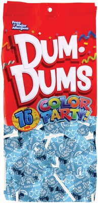 Dum Dums Color Party Ocean Blue, Cotton Candy Lollipops, 12.8 oz., 75 Pieces (211-00056)