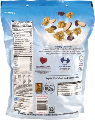 Quaker Simply Granola Oats, Honey, Raisins, & Almonds Granola, 34.5 oz., 2/Each (220-00734)