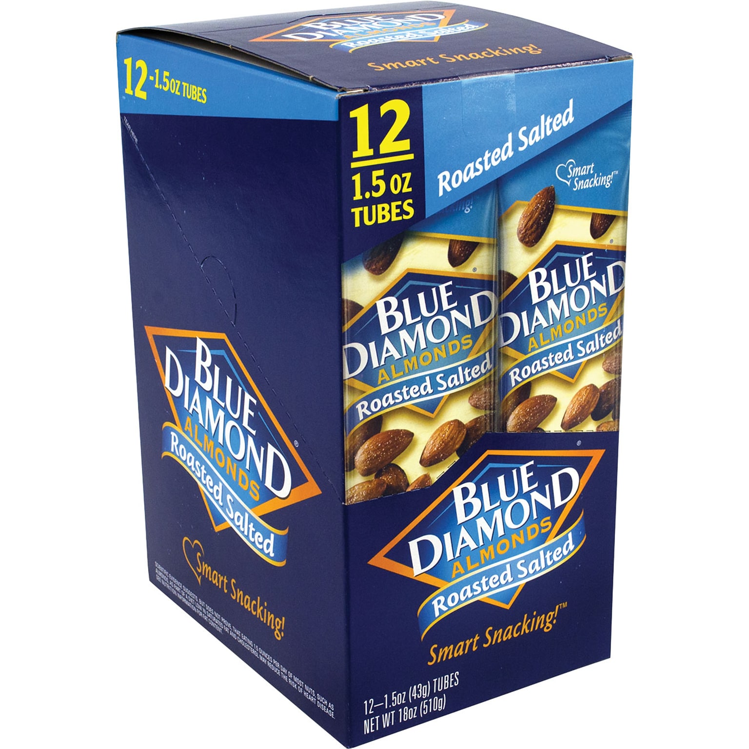 Blue Diamond Roasted Salted Almonds, 1.5 oz., 12 Bags/Pack (220-00735)